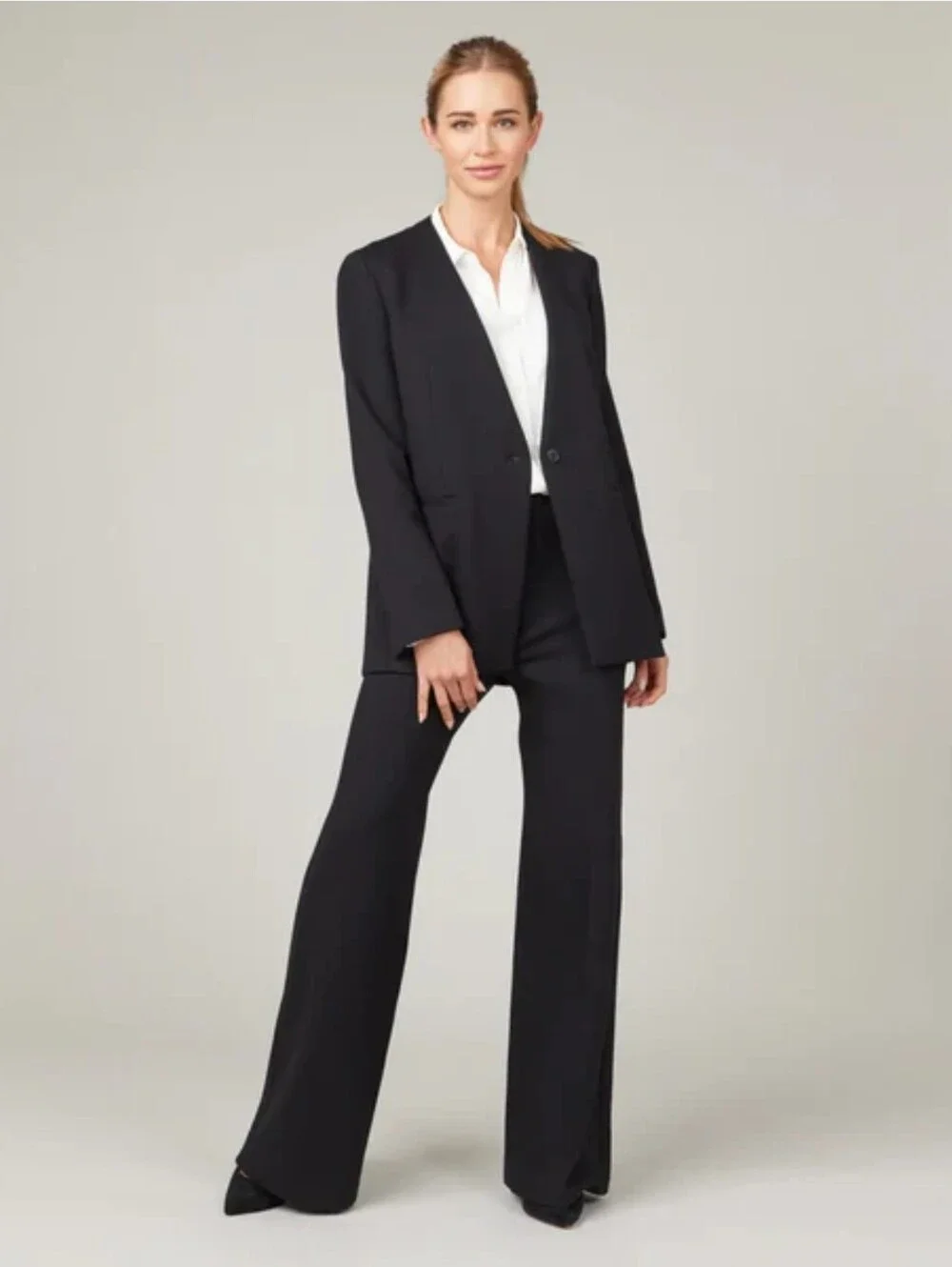 Spanx Perfect Collarless Blazer Black Size Large NWT - Picture 1 of 10